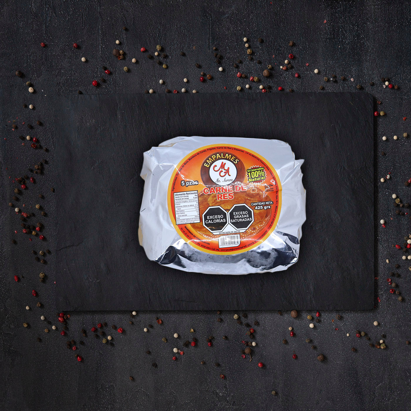 EMPALME DE CARNE 100% DE RES 5 PZAS.