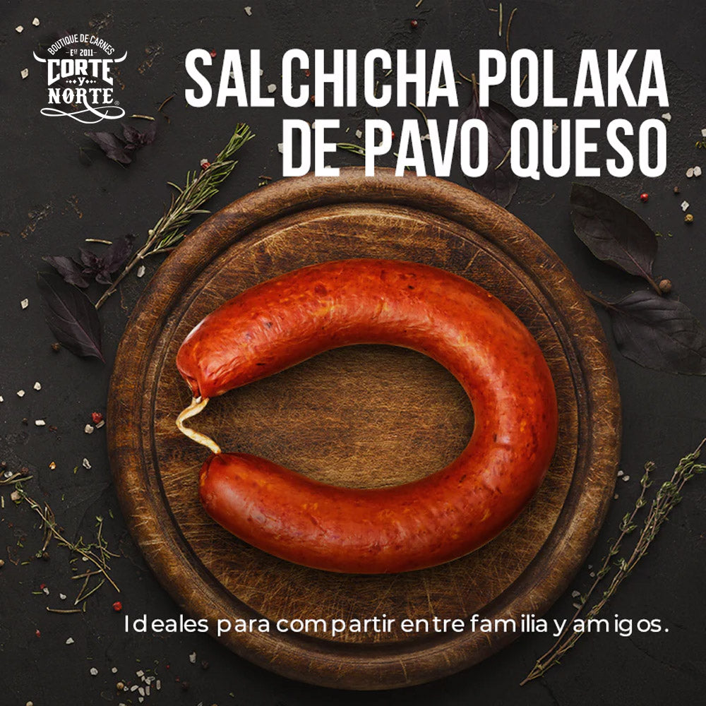 SALCHICHA POLAKA DE PAVO QUESO 400 GRS.