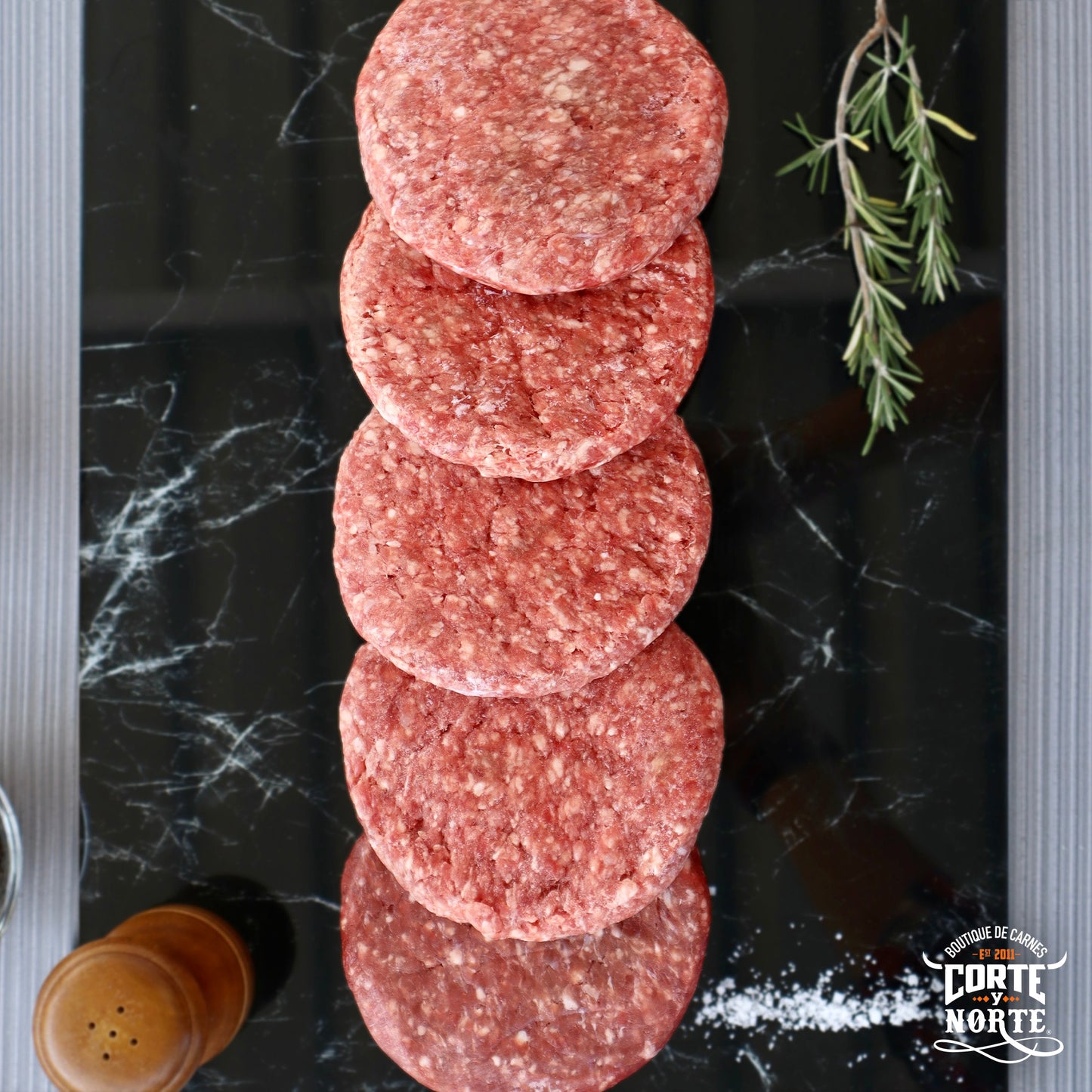 PAQUETE DE CARNE PARA HAMBURGUESA 80/20 5 pz. 850