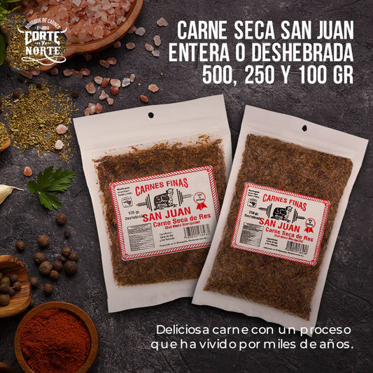 CARNE SECA DESHEBRADA SAN JUAN 500 GRS.