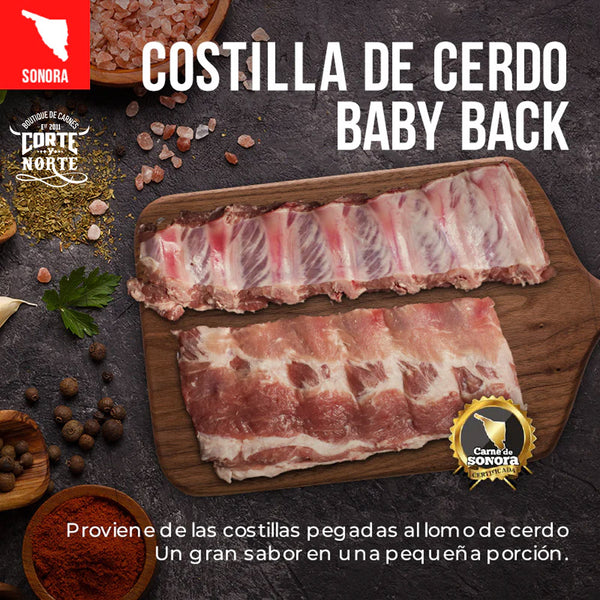 COSTILLA DE CERDO BABY BACK DE SONORA